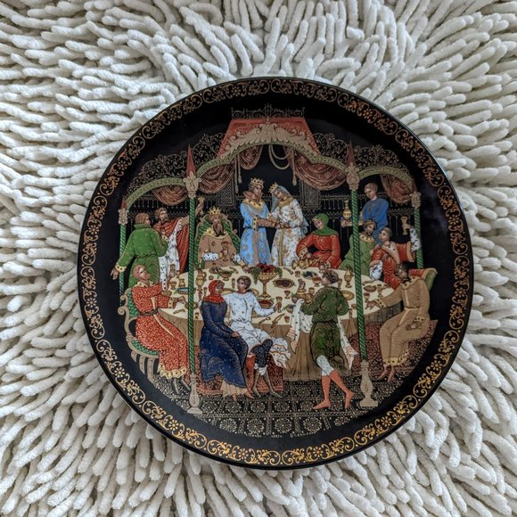 Bradford Exchange Tianex 1990 THE WEDDING FEAST Russian Legends Plate - Picture 9 of 9